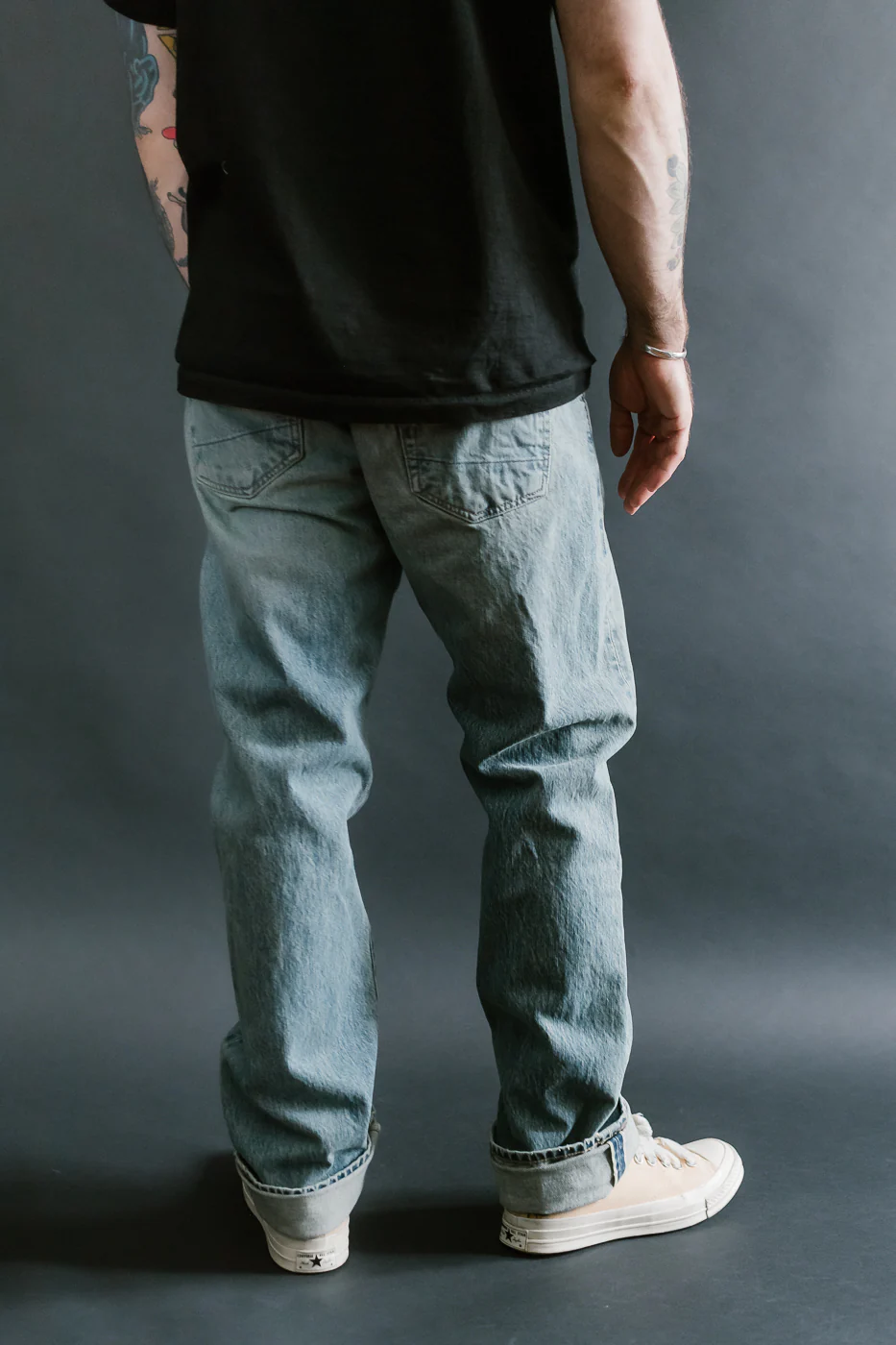 15oz - River Washed Proprietary Selvedge Stanton Pant - Light Indigo - Image 12