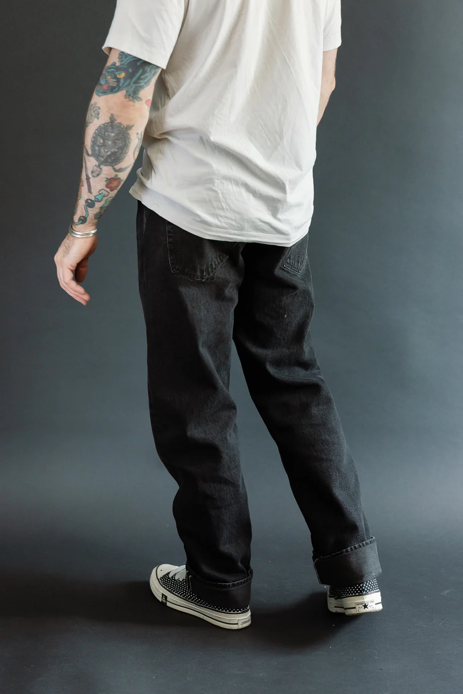 15oz - Washed Selvedge Strider Pant - Stealth - Image 13