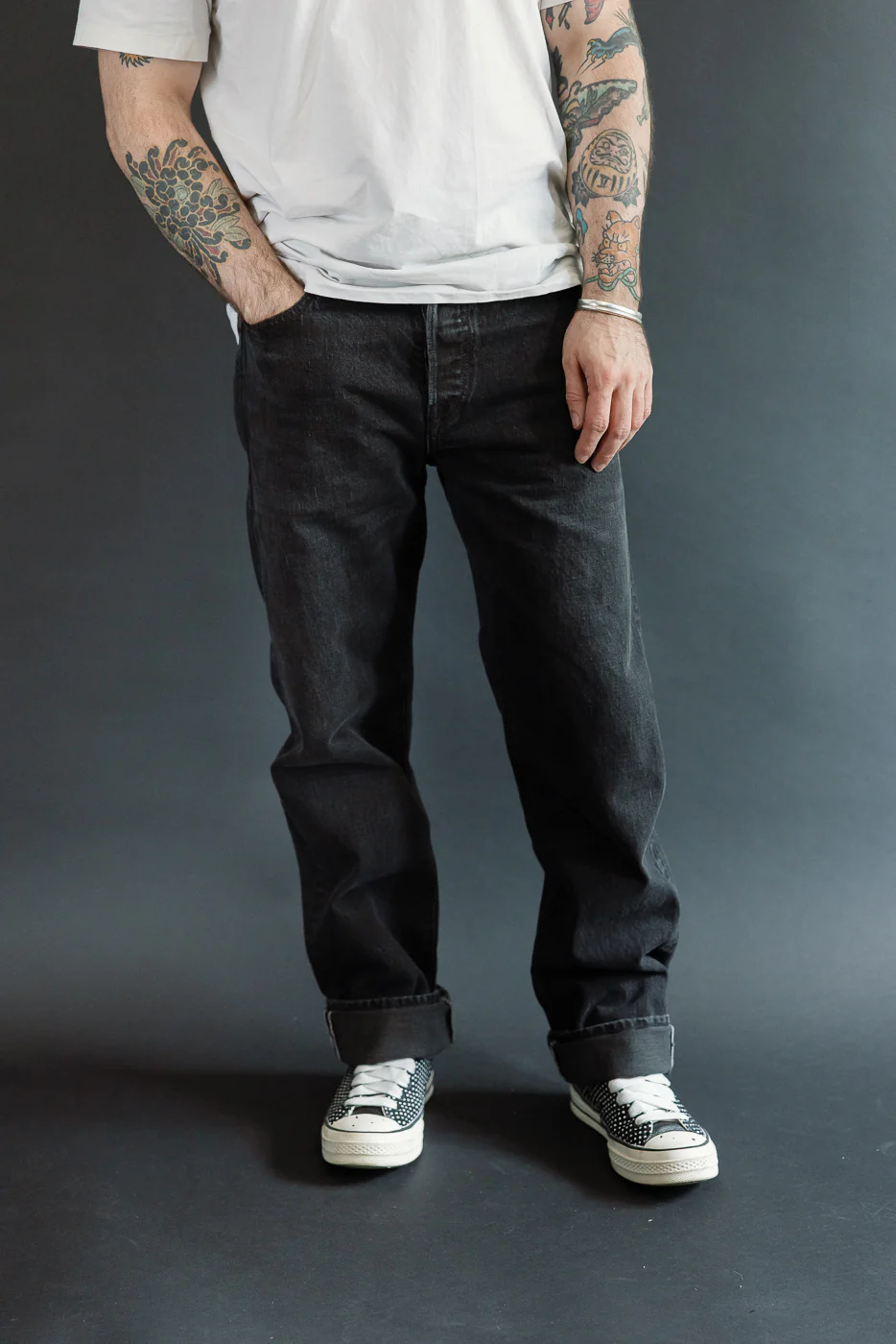 15oz - Washed Selvedge Strider Pant - Stealth - Image 15