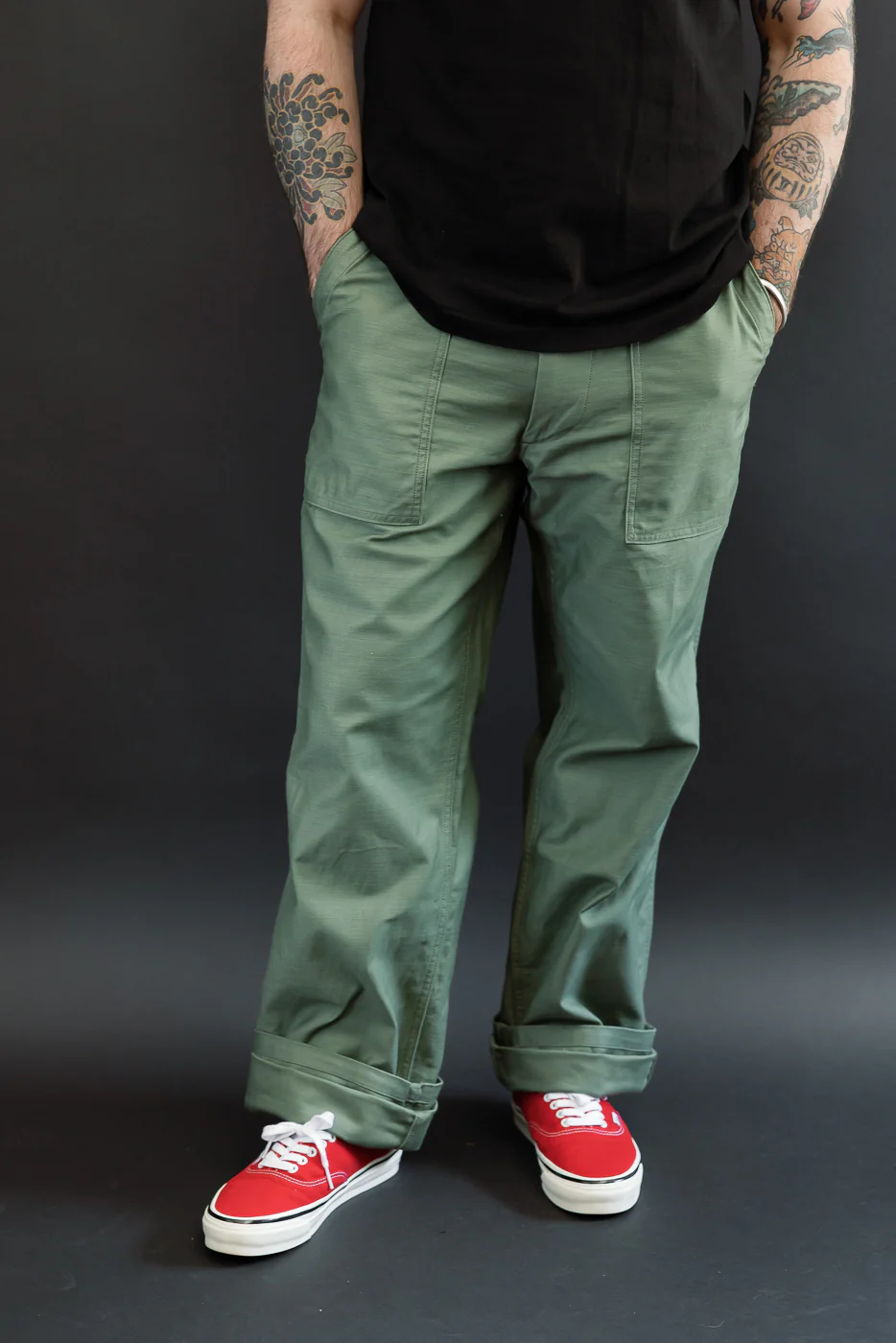 1898 - Baker Pants Reverse Sateen - Army Green - Image 10