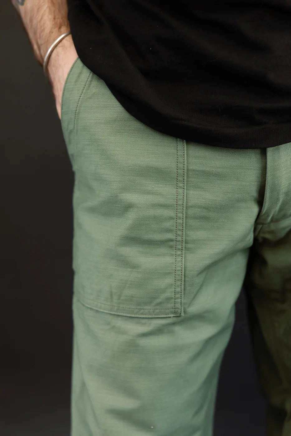 1898 - Baker Pants Reverse Sateen - Army Green - Image 17