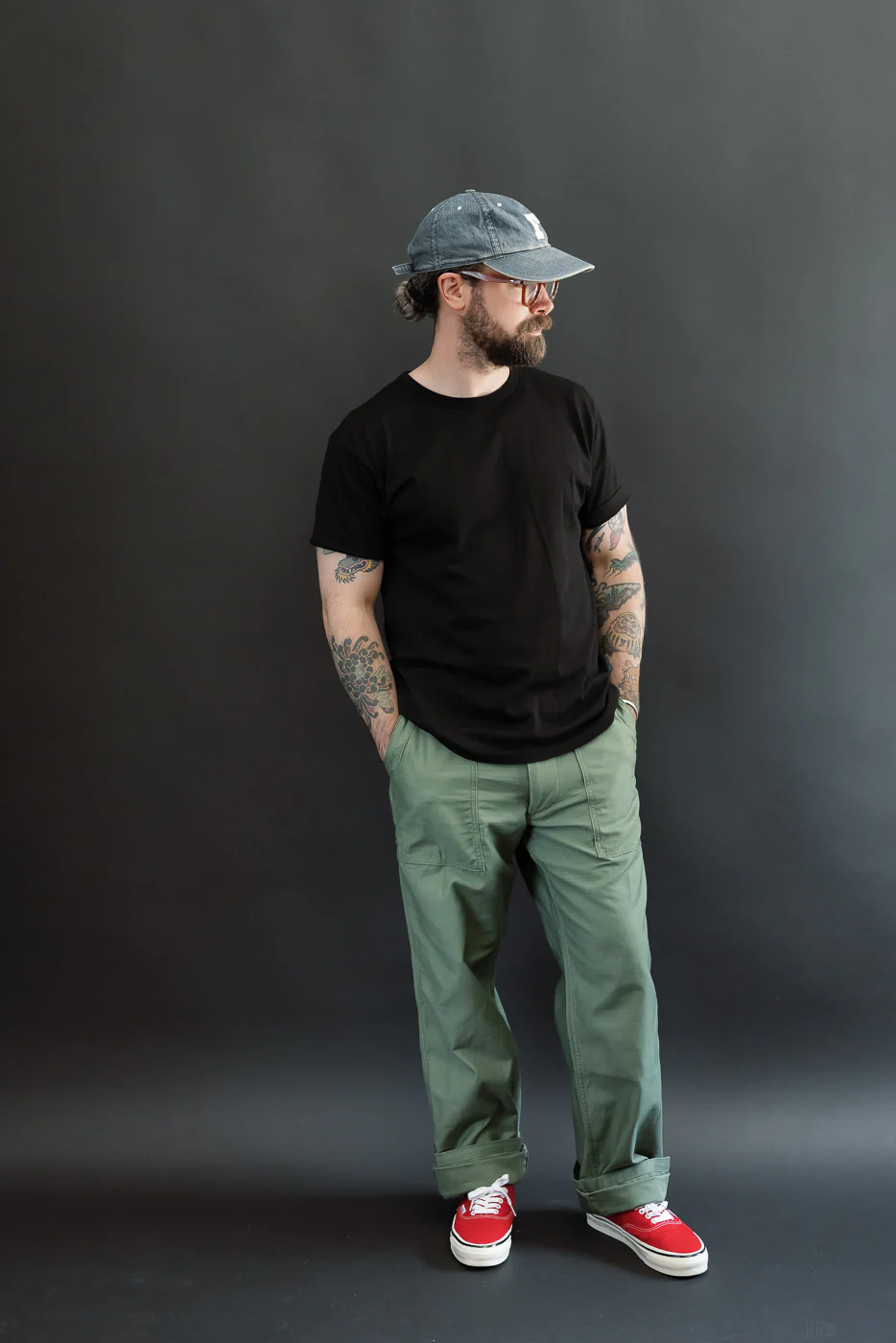 1898 - Baker Pants Reverse Sateen - Army Green - Image 6
