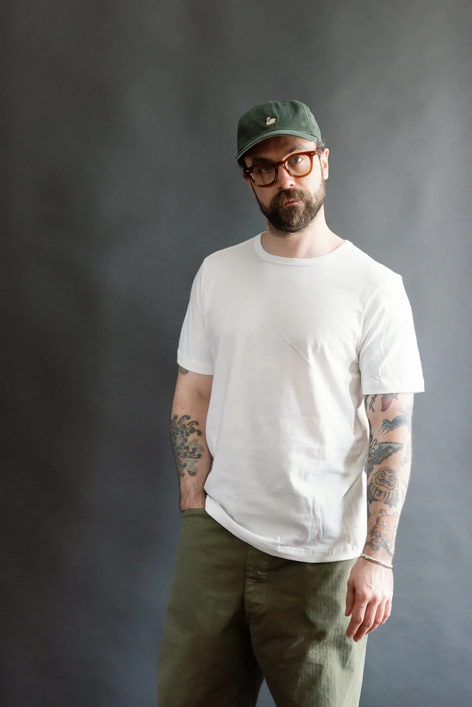 1950s.01 - 4.6oz Loopwheeled T-Shirt Classic Fit - White - Image 13