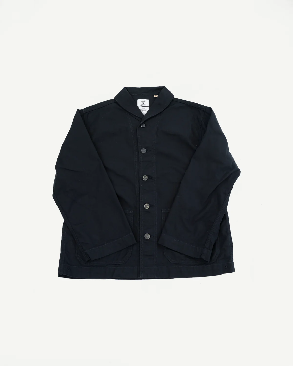 2052-2 - USN Shawl Collar Herringbone Coverall - Black
