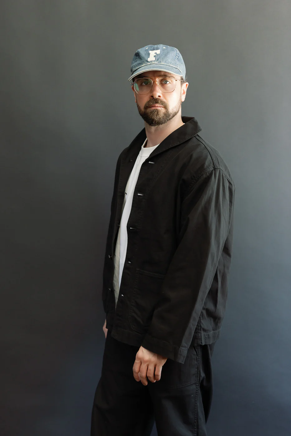 2052-2 - USN Shawl Collar Herringbone Coverall - Black - Image 11