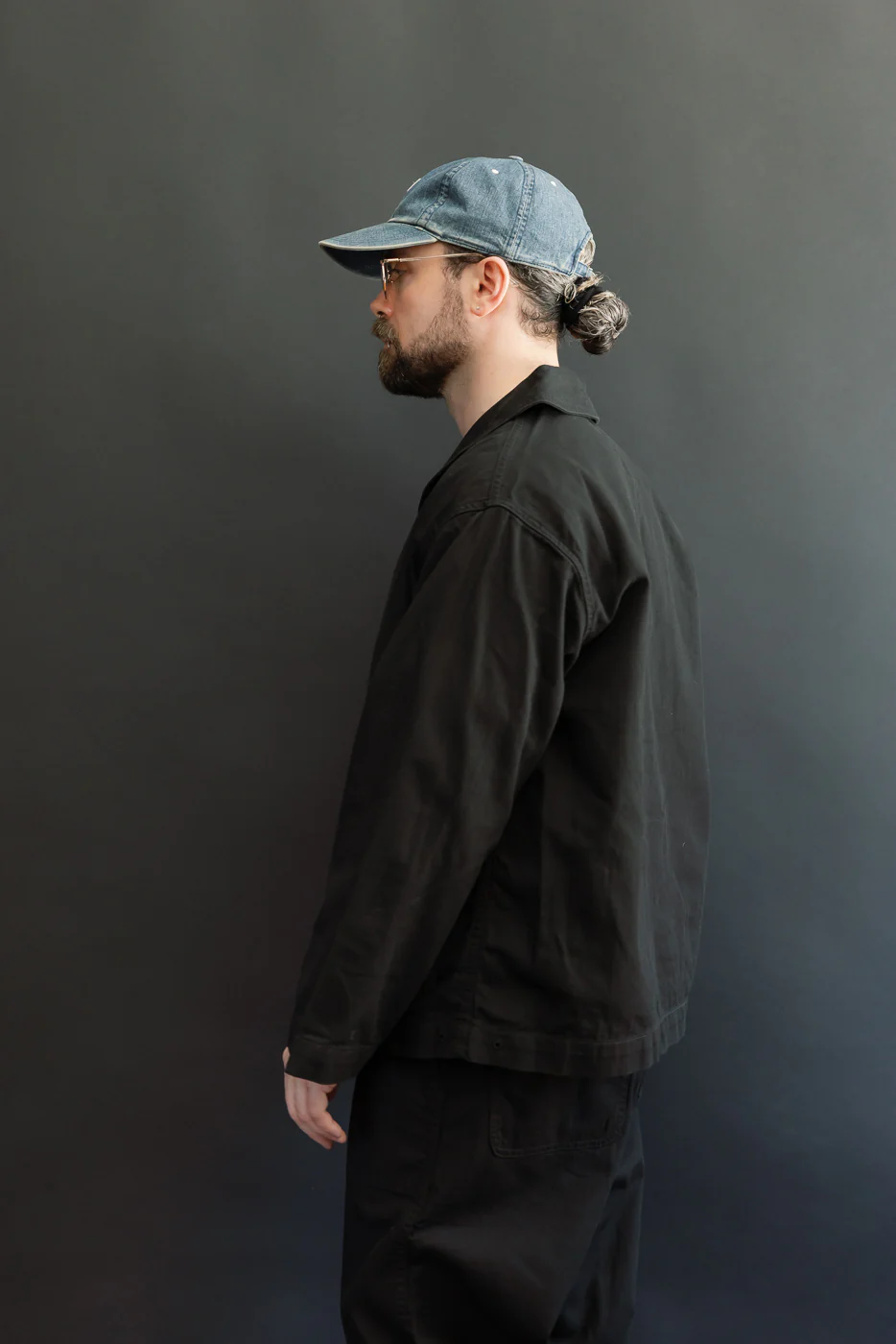 2052-2 - USN Shawl Collar Herringbone Coverall - Black - Image 12