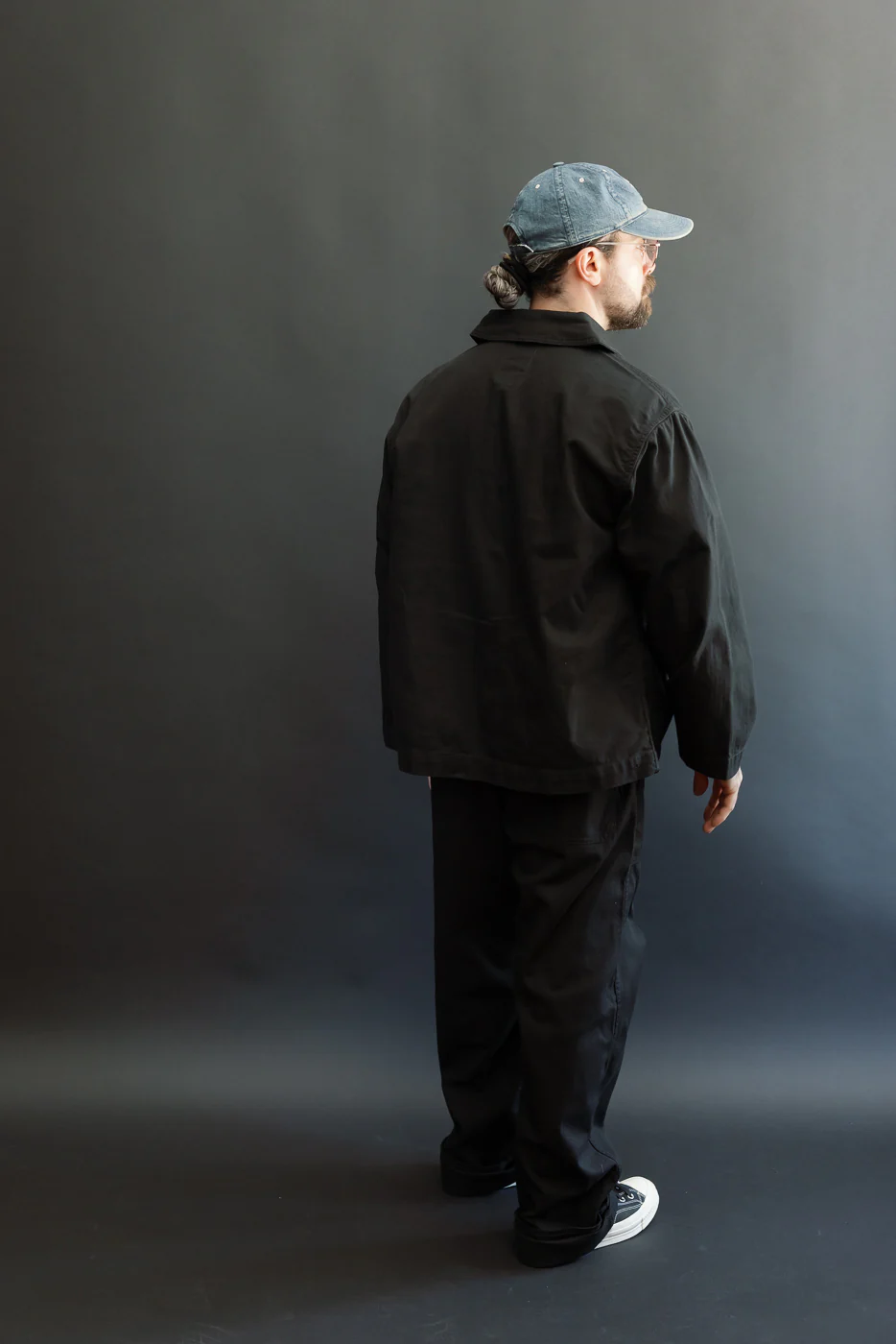 2052-2 - USN Shawl Collar Herringbone Coverall - Black - Image 8