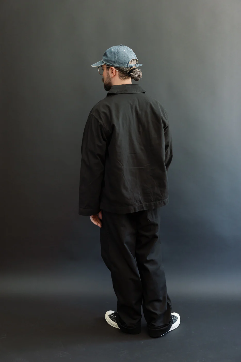 2052-2 - USN Shawl Collar Herringbone Coverall - Black - Image 9