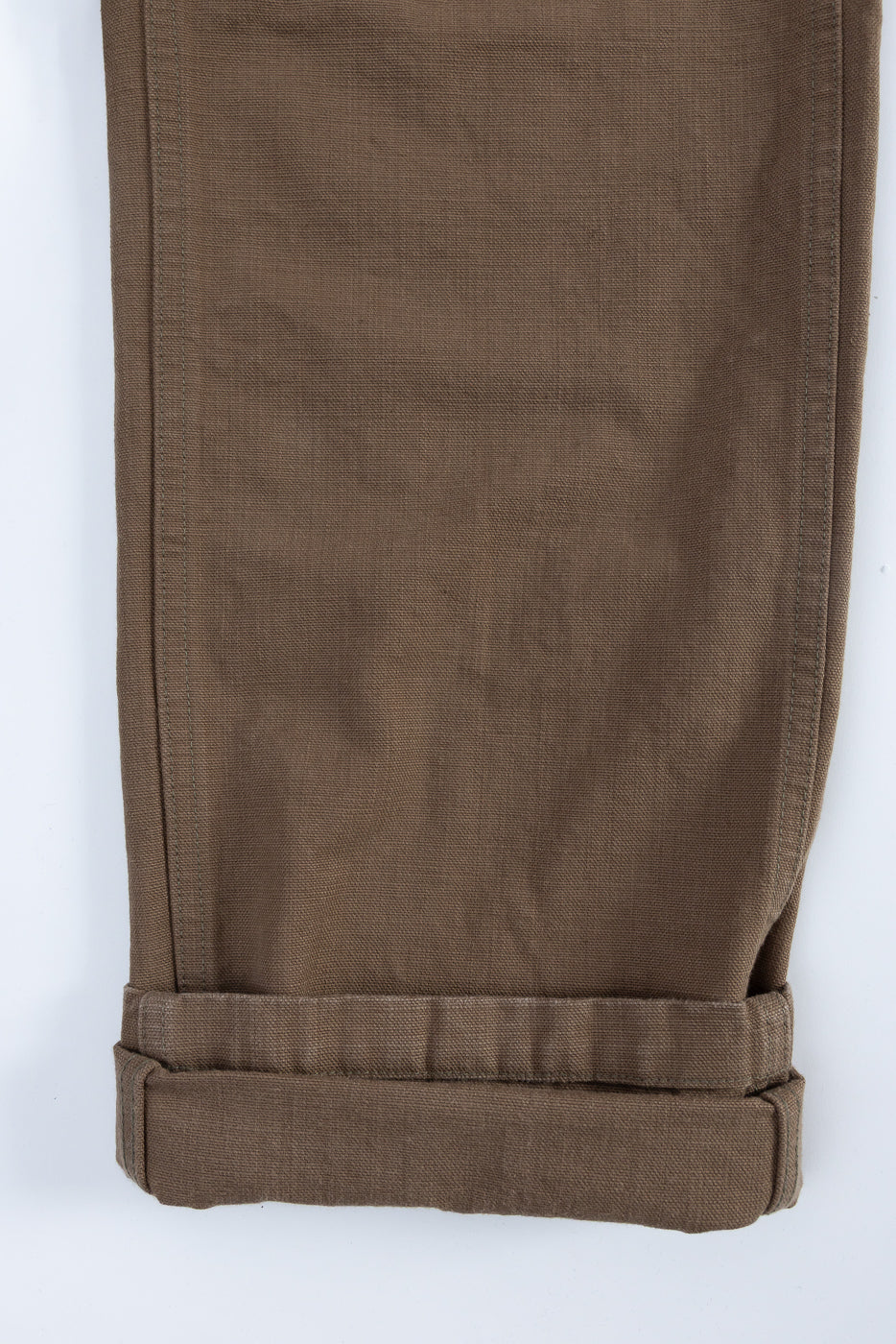 207-HOX-BRK - 13oz "Brown Khaki" Sulfur Dyed Heavy Oxford Baker Pants - Wide Straight - Image 5