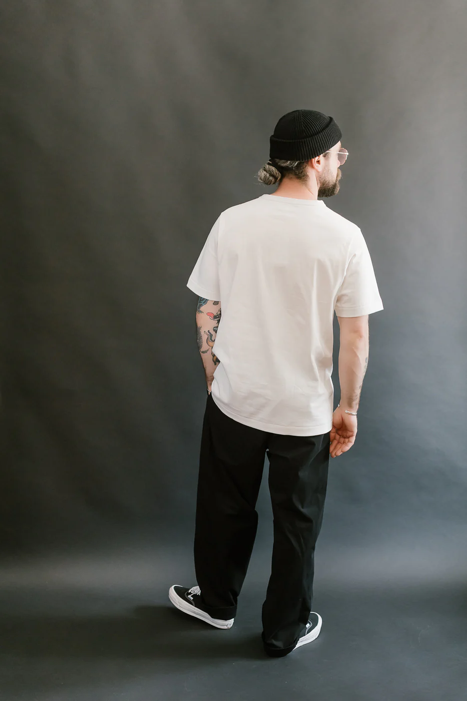 214.01 - 7.2oz Loopwheeled Relax Fit Midweight T-Shirt - White - Image 8