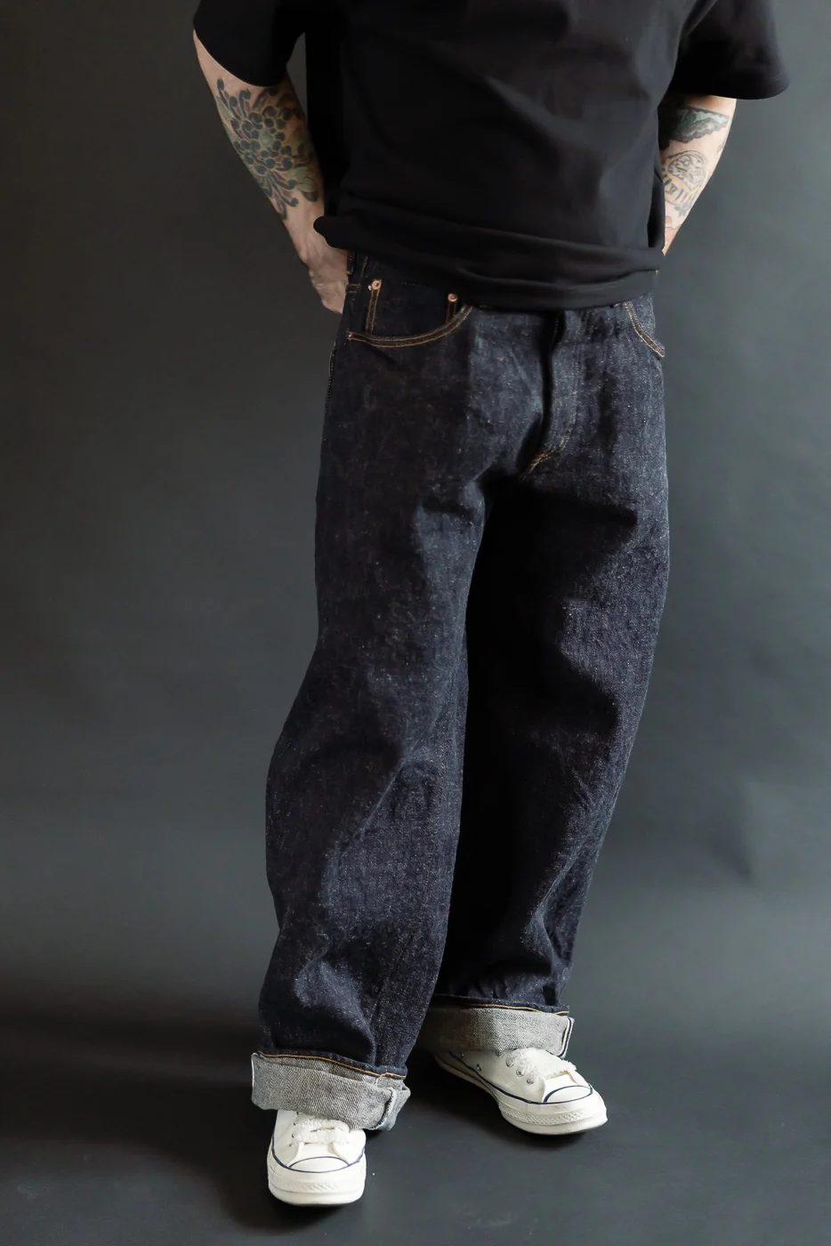 222-DIZR - 20oz "Dark Indigo Secret Denim" Selvedge Jeans - Super Wide Straight - Image 15