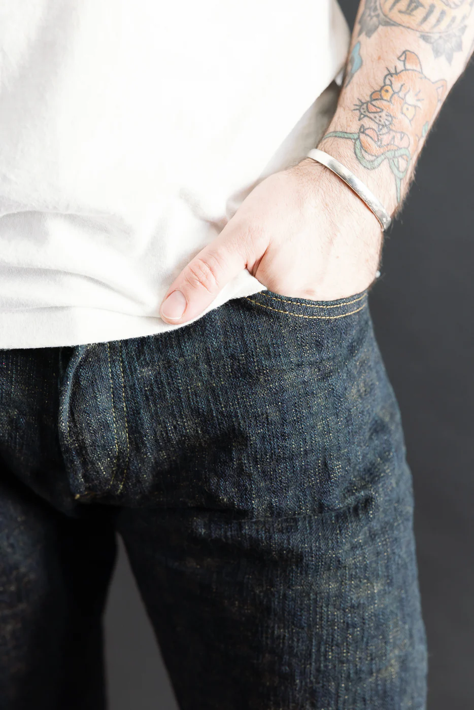 277BUM-KS - 17oz Bumpy Denim Kusaki - Just Right Straight - Image 16