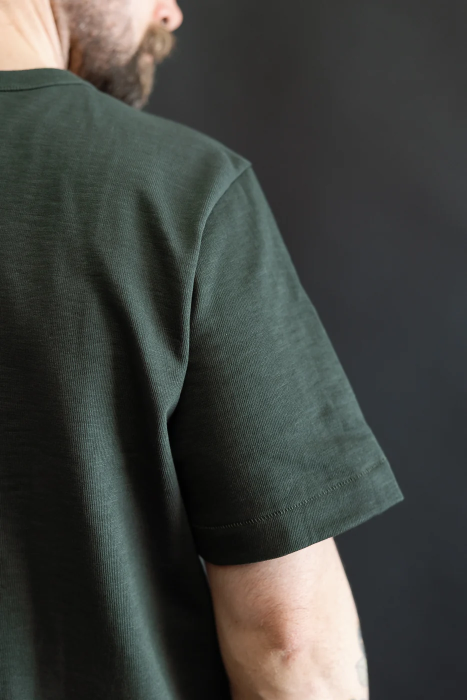 2S14.401 - 10.7oz Loopwheeled Heavy T-Shirt Relaxed Fit - Forest - Image 17