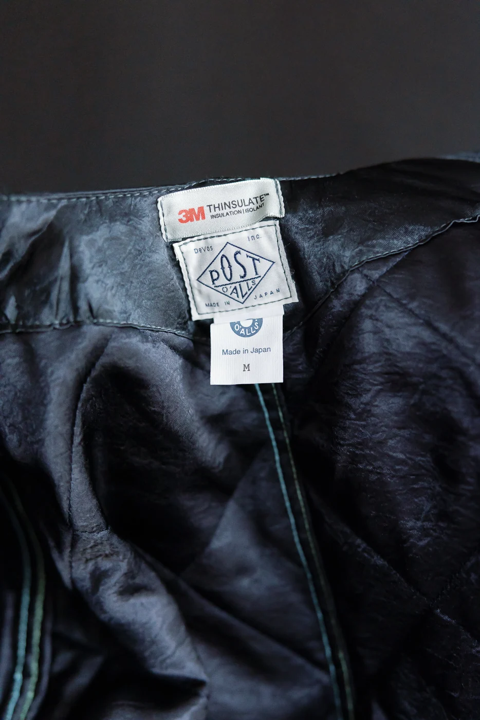3134DV-ASD - Post 47 Quilted Acetate Sateen Coverall - Dark Grey - Image 23