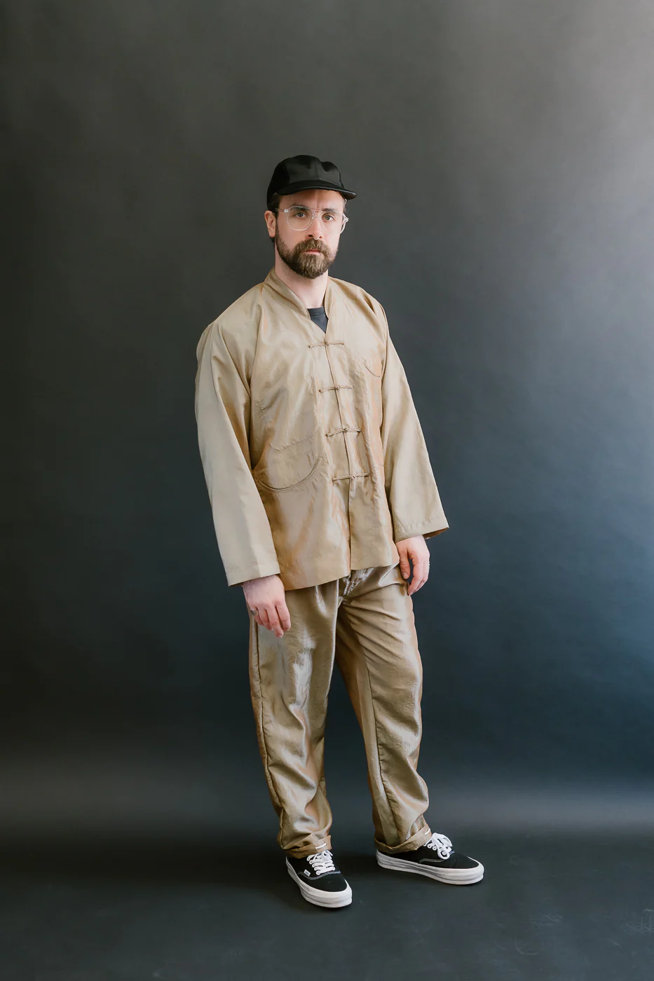 3315-MTK - E-Z Lax 4 Metallic Taffeta - Khaki - Image 7