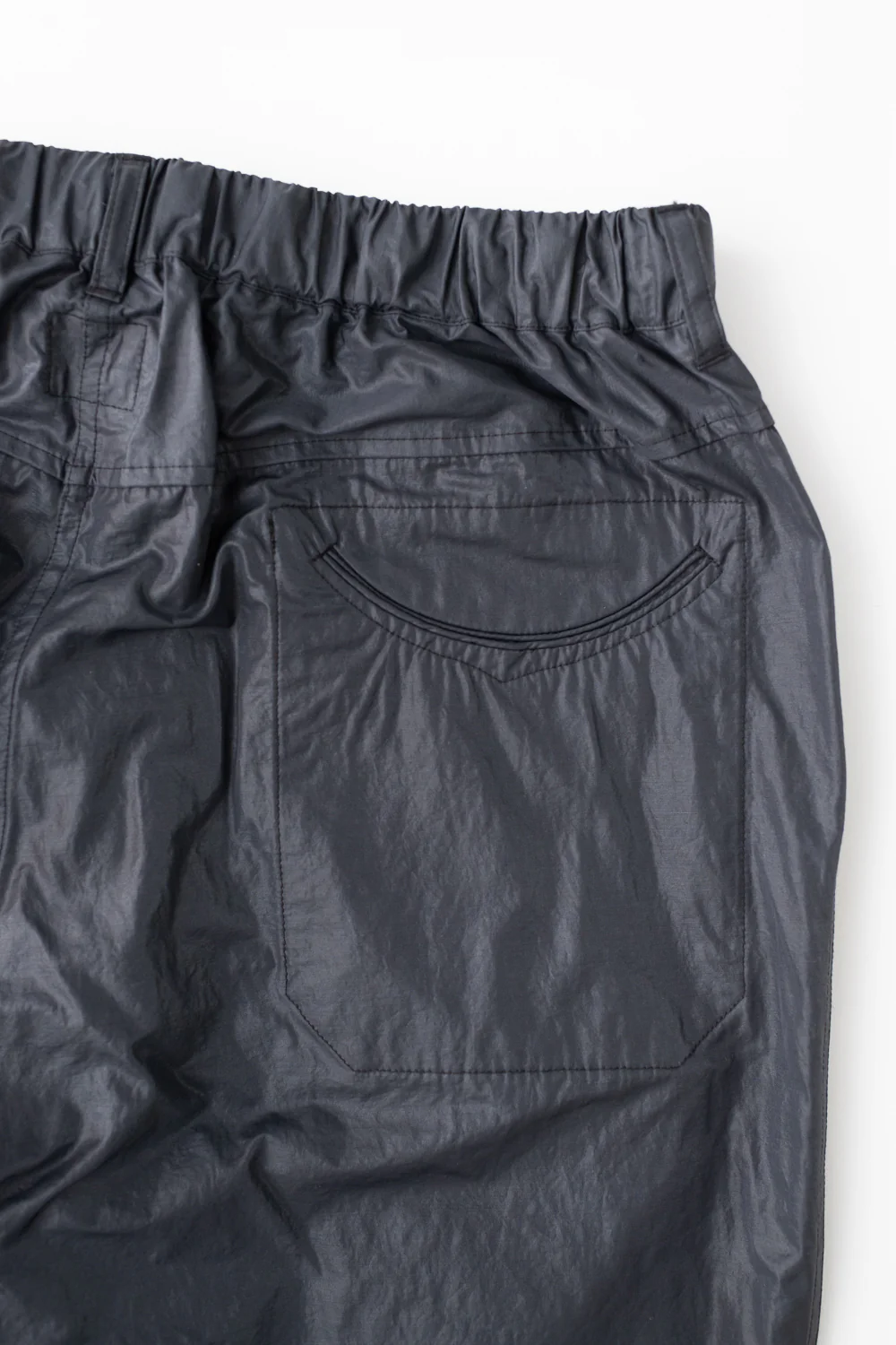 3319-WTB - EZ Chinois De Luxe Waxy Taffeta Pants - Black - Image 4