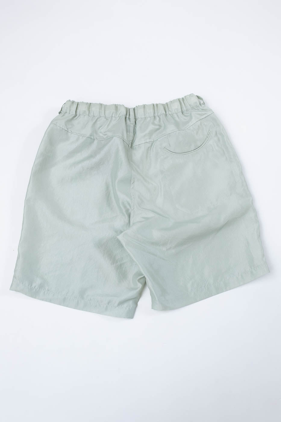 3319S-MTG - E-Z Chinois De-Luxe Shorts Metallic Taffeta - Green - Image 5