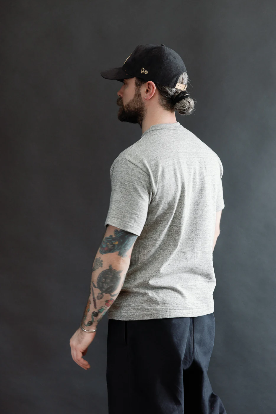 Lot 4601 - Slubby Cotton T-Shirt - Heather Grey - Image 11