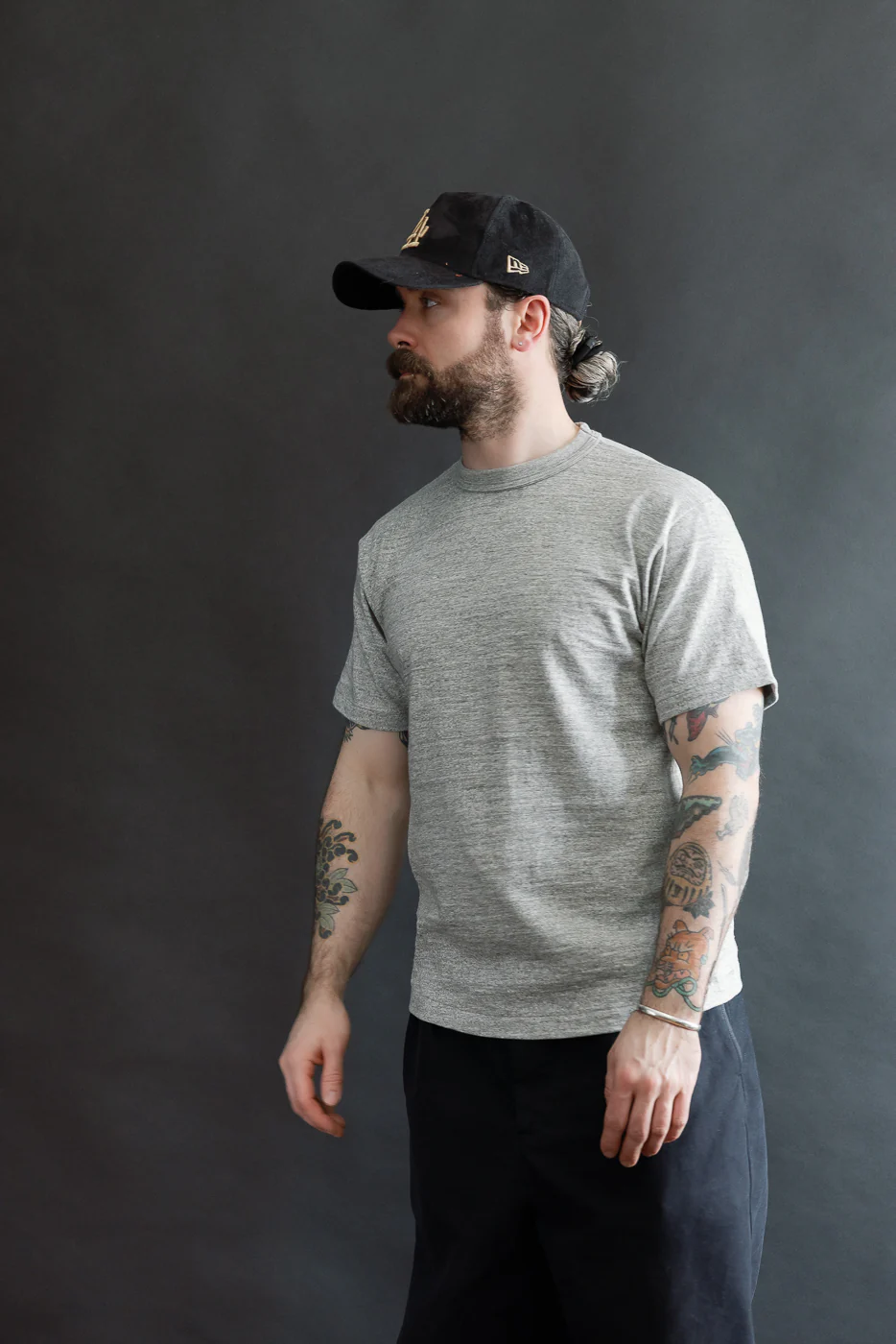 Lot 4601 - Slubby Cotton T-Shirt - Heather Grey - Image 12