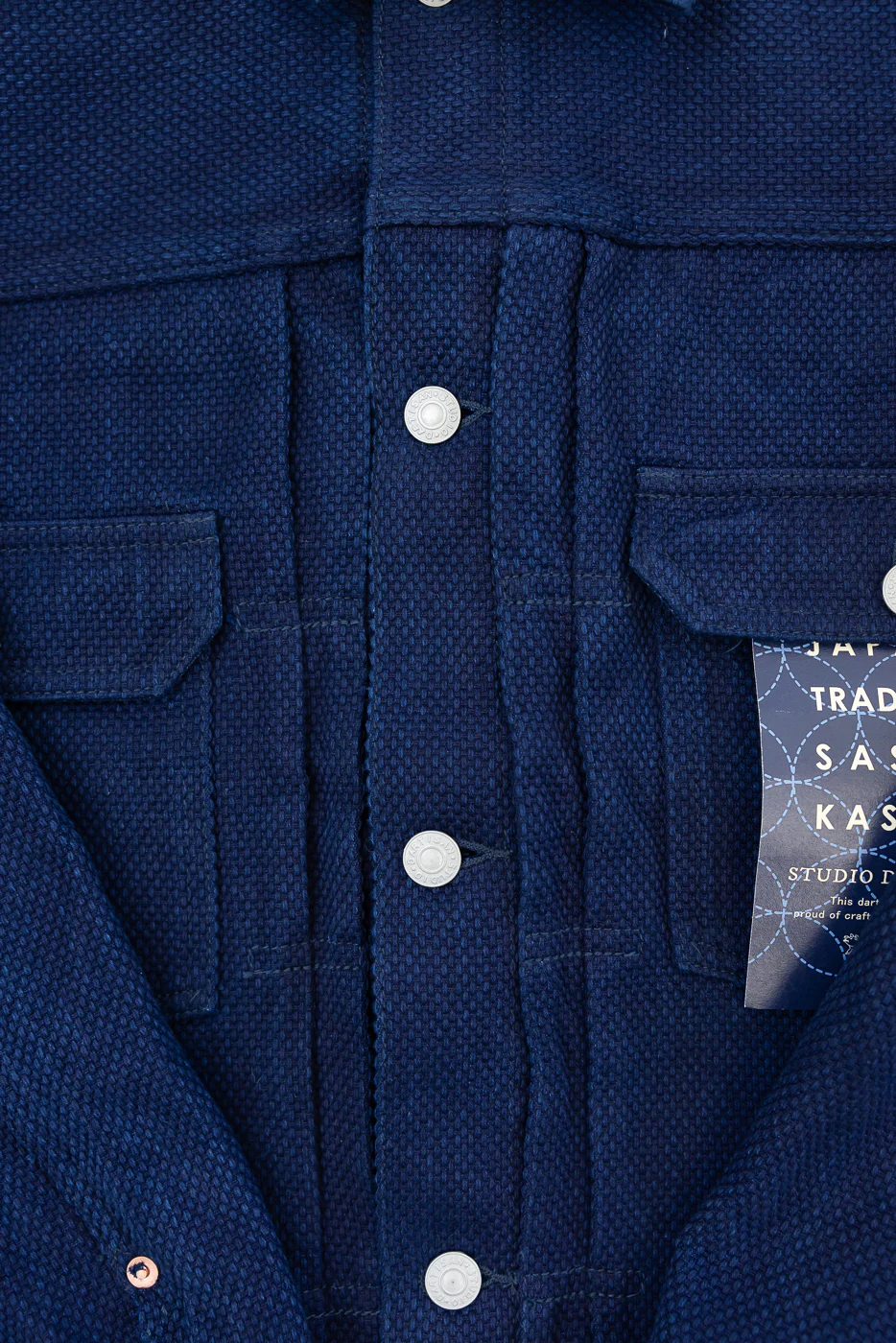 4619 - 14oz "Kasezome" Indigo Sashiko Selvedge Jacket - Type II - Image 3