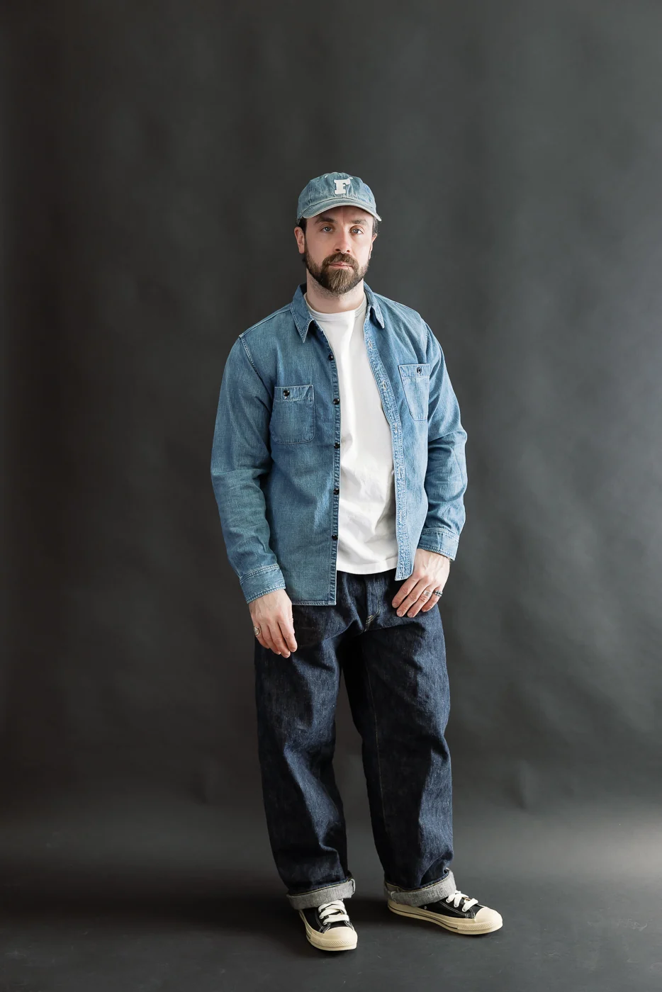 4890HW-19 - Denim Work Shirt Hand Wash - Indigo - Image 7