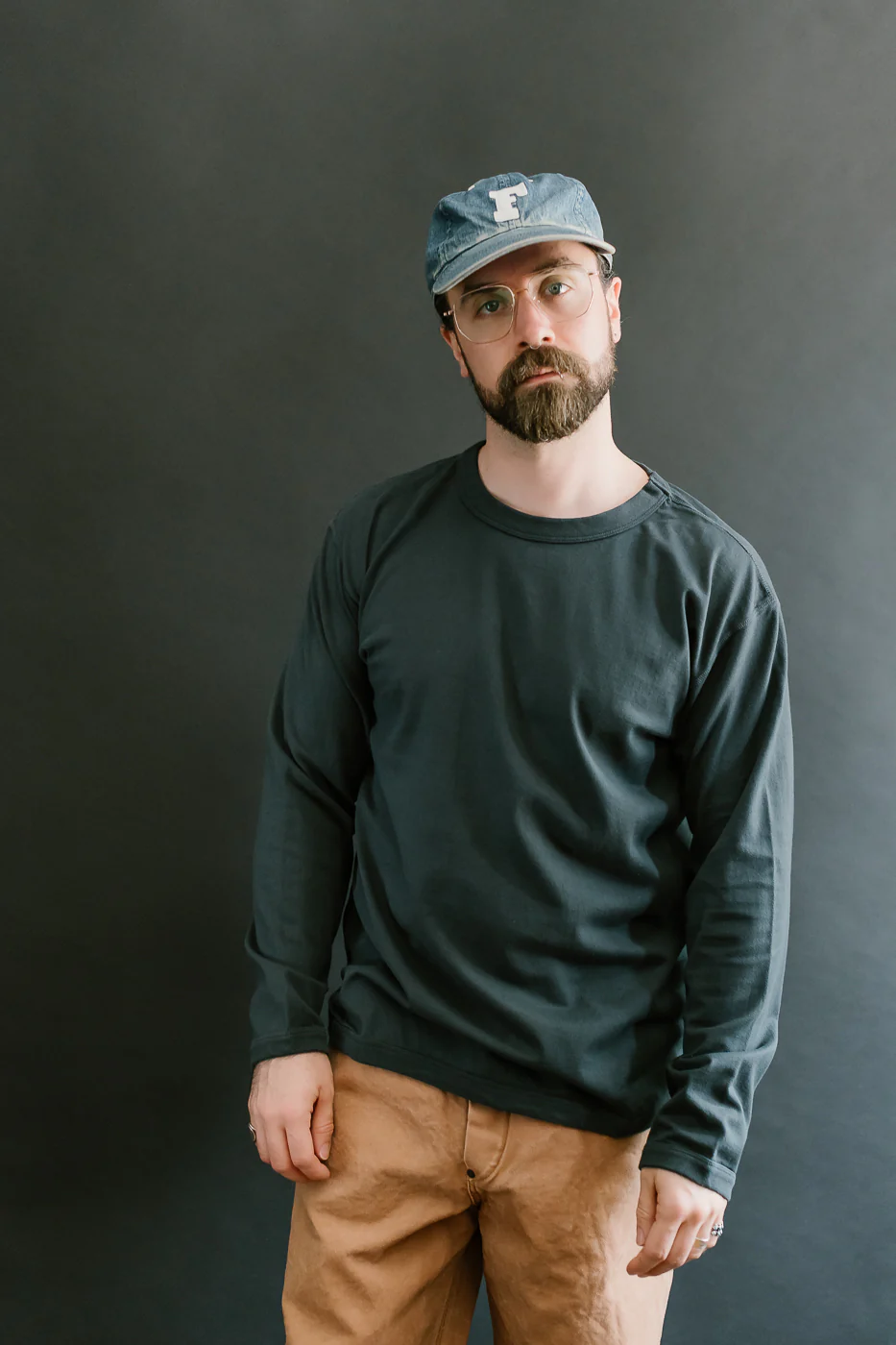 5222L - Flat Seam Heavyweight LS T-Shirt - Ink Black - Image 13