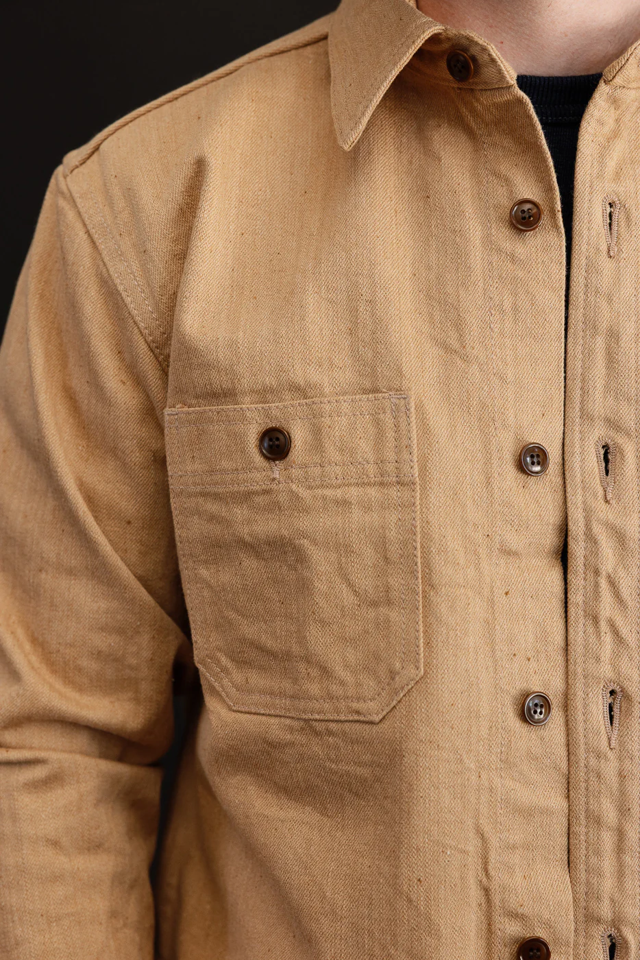 5740 - 12oz FOX Cotton Work Shirt - Brown - Image 18
