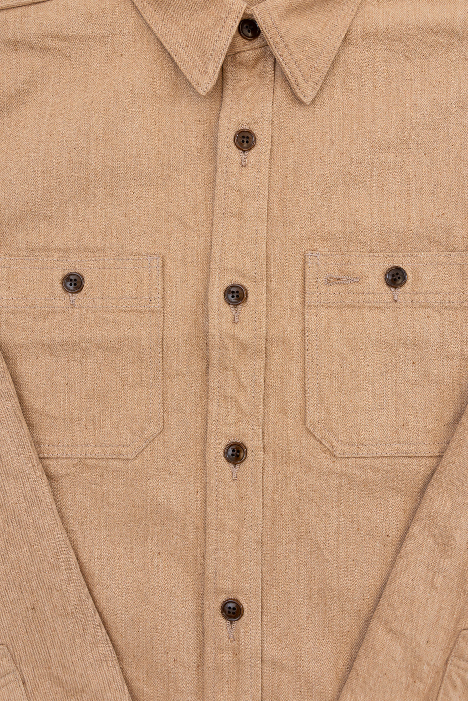 5740 - 12oz FOX Cotton Work Shirt - Brown - Image 3