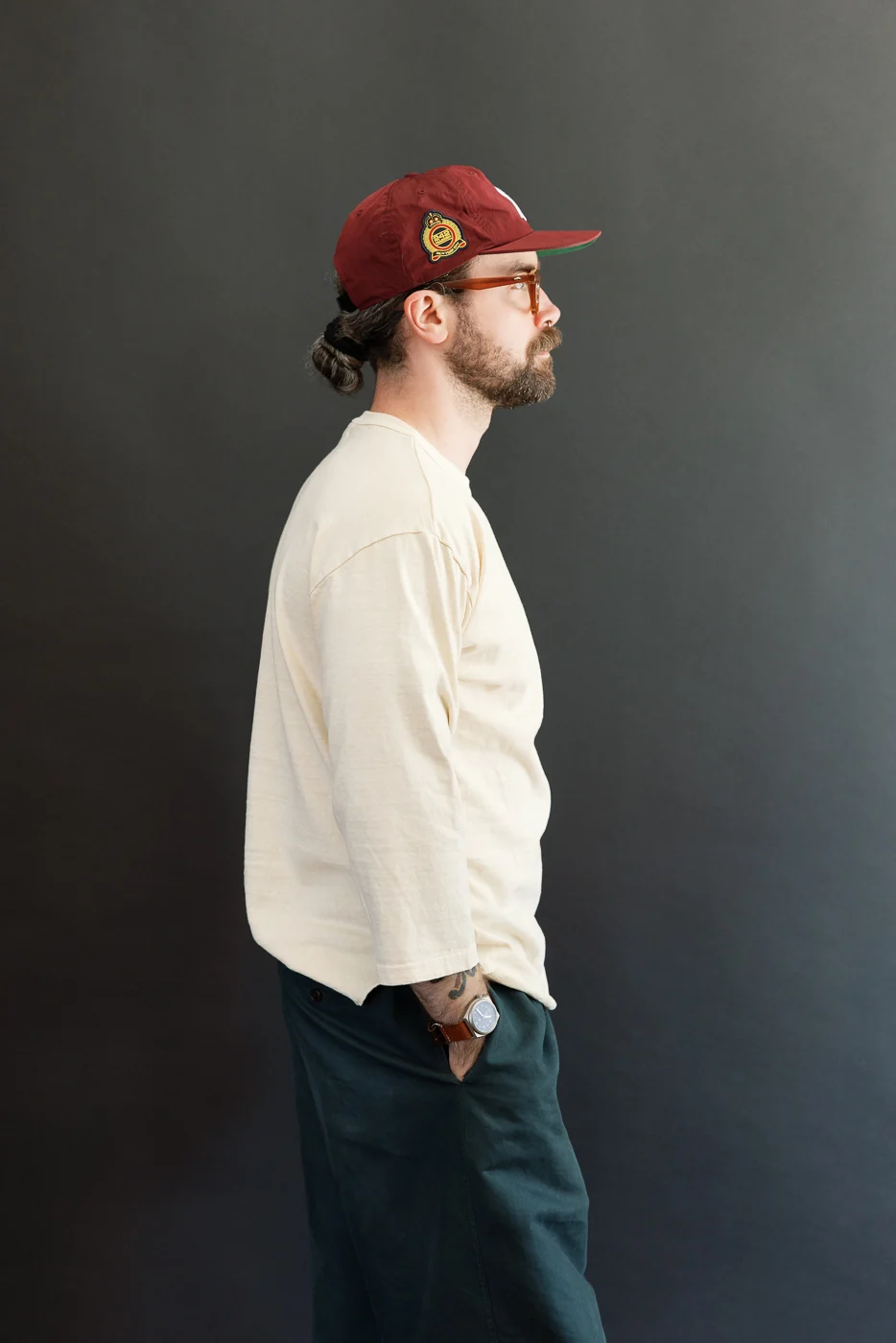 7.7oz - "Fallen Cotton" Midweight Baseball T-Shirt - PD Cream - Image 13
