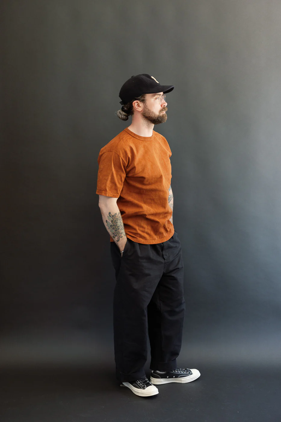 8198 - "Amami Oshima" Mud-Dyed Loopwheeled T-Shirt - Brown - Image 6