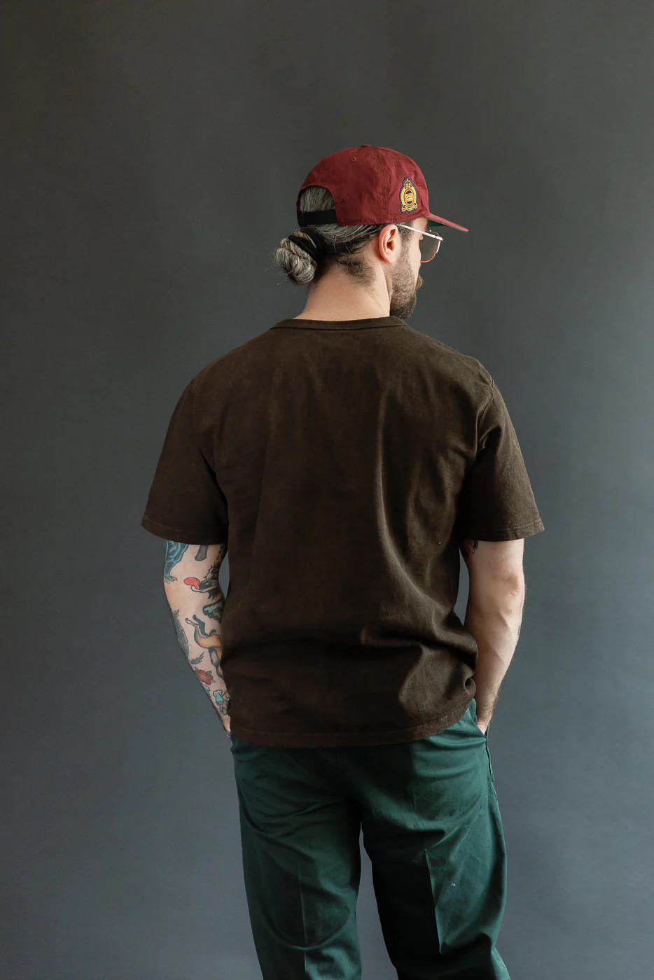 8198 - "Amami Oshima" Mud-Dyed Loopwheeled T-Shirt - Dark Brown - Image 11