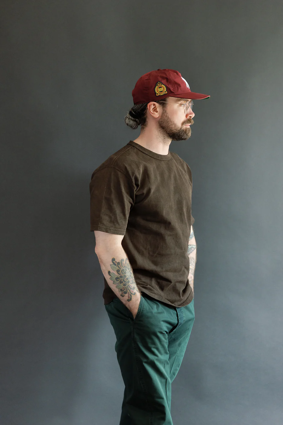 8198 - "Amami Oshima" Mud-Dyed Loopwheeled T-Shirt - Dark Brown - Image 13