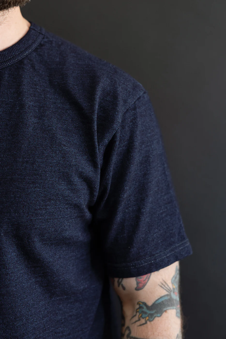 8199 - Rope Dyed T-shirt - Indigo - Image 12