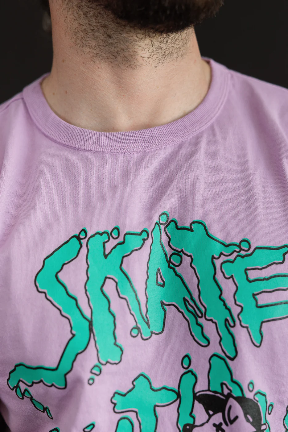 8210B - US Cotton "Skate Outlaw" Print T-Shirt - Purple - Image 18