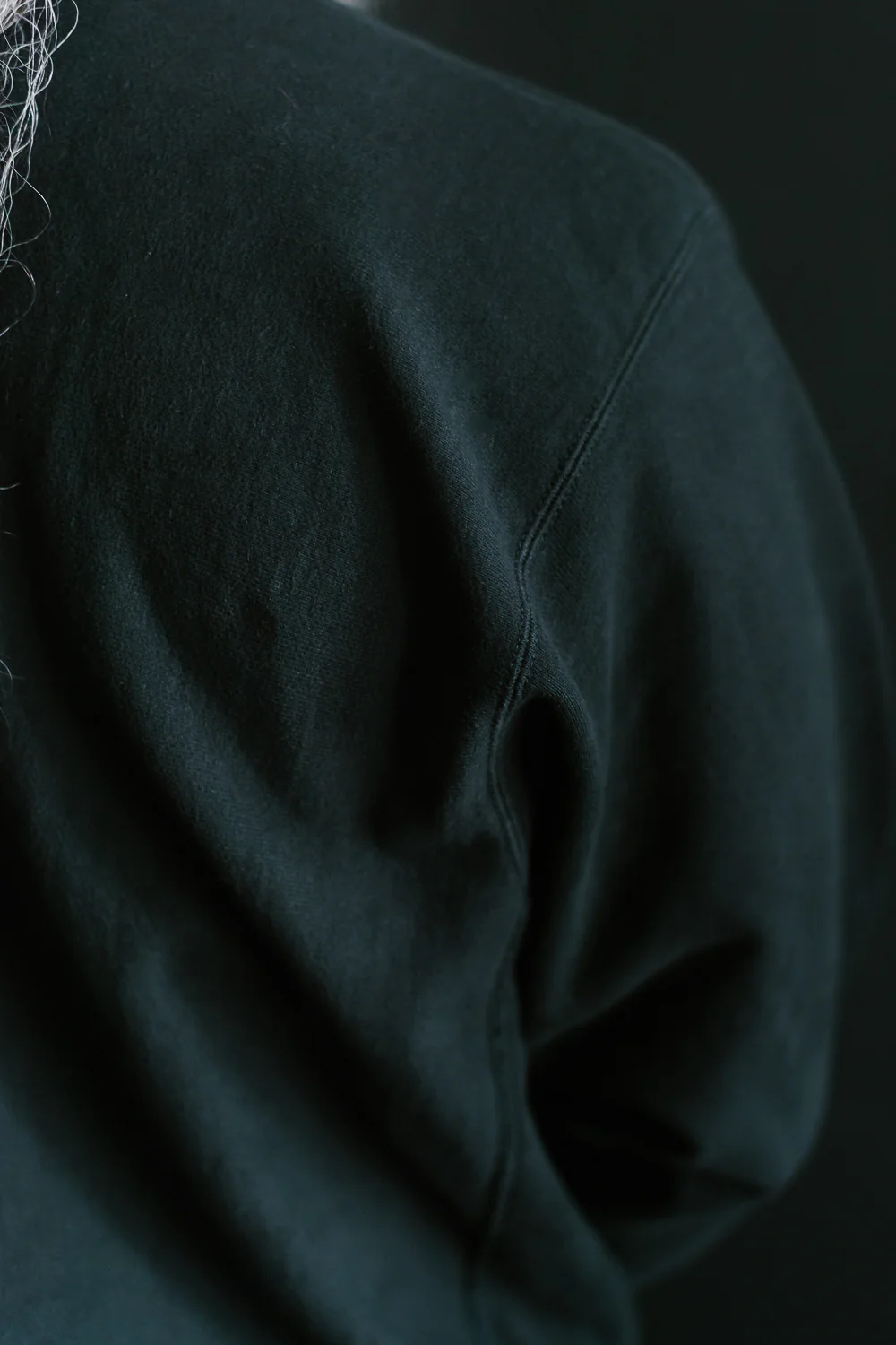 83-0030- 61K-JD - Loopwheel Crewneck Sweatshirt - Exclusive No-Print Black - Image 14