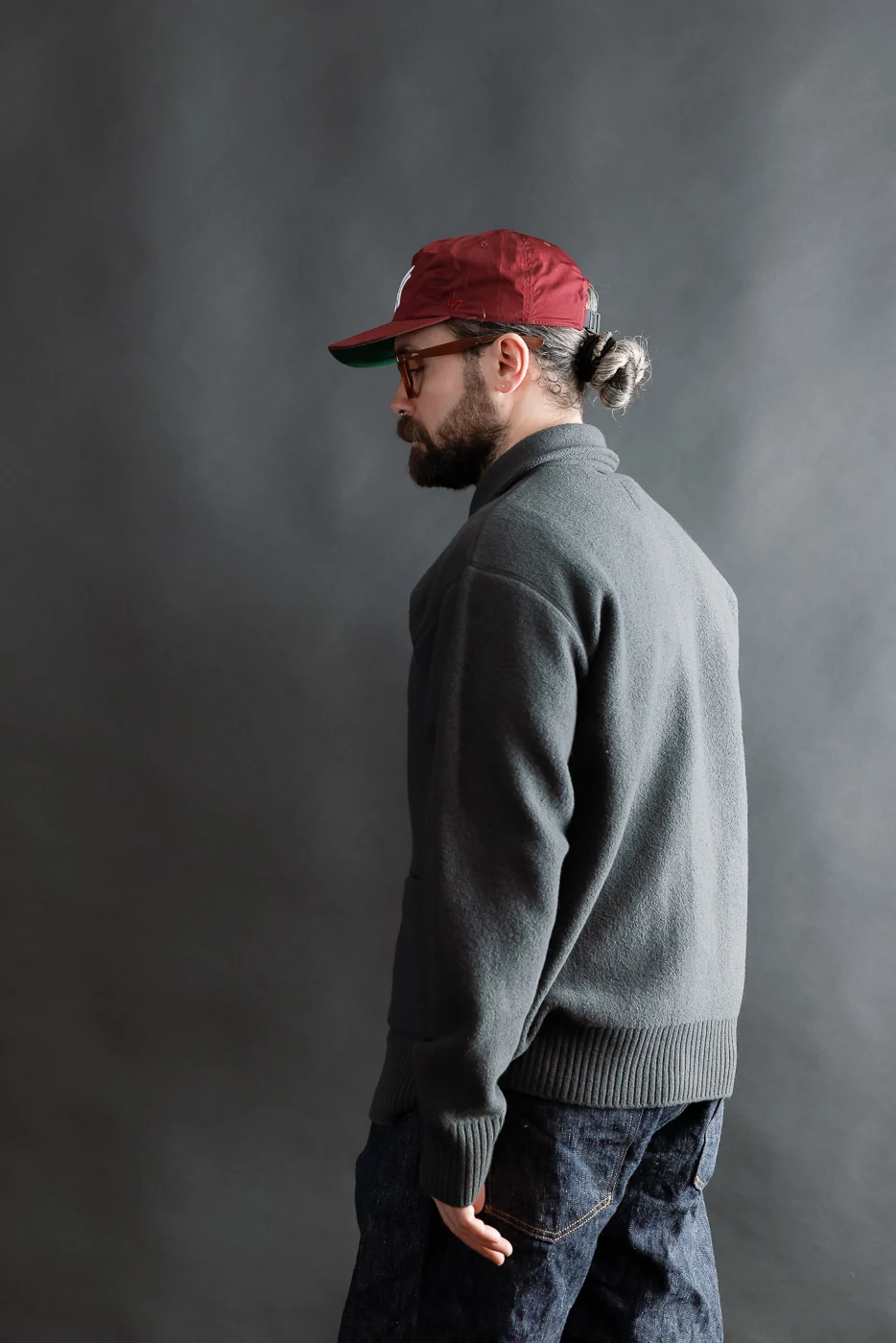 Brewster Shirt Boiled Wool - Dark Grey - Image 12