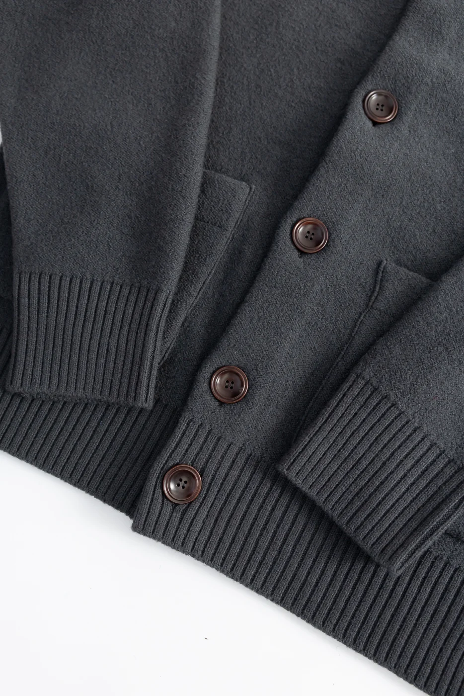 Brewster Shirt Boiled Wool - Dark Grey - Image 4