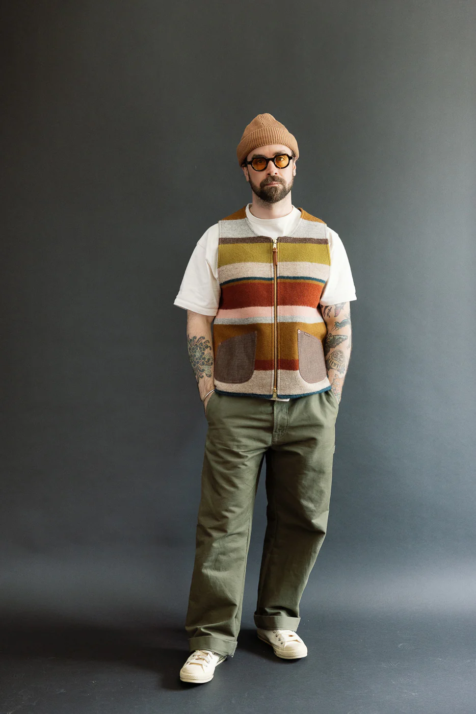 Catskill Wool Vest - Pink, Clay, Mustard - Image 7
