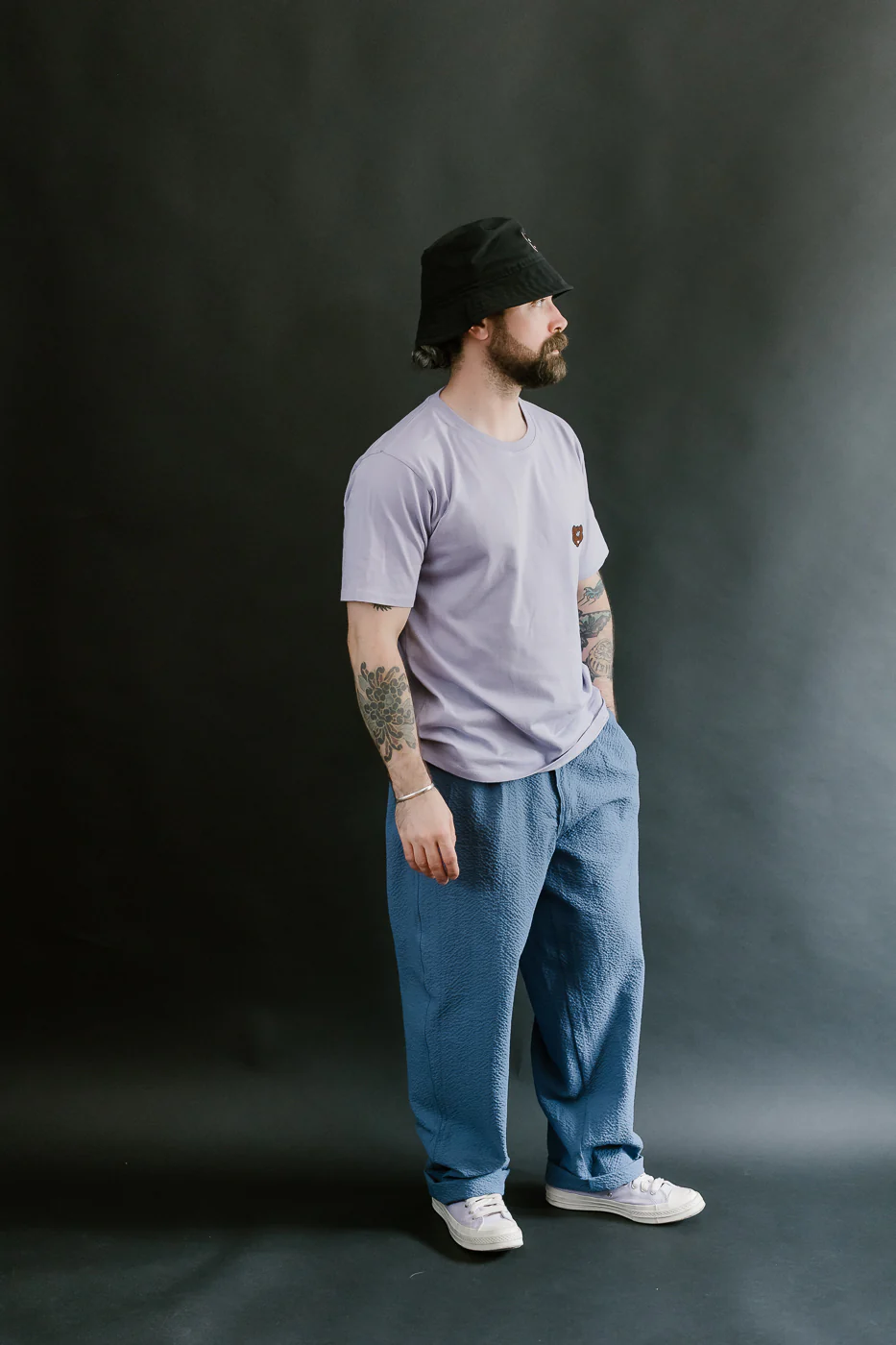 Cosmic Pants Seersucker - Blue - Image 8