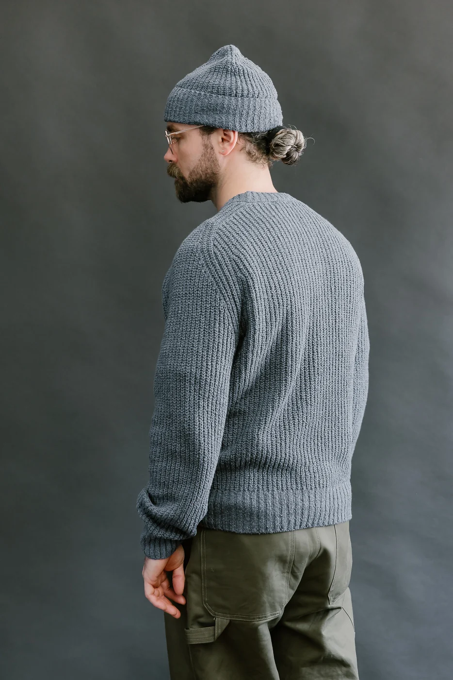 Cotton Crewneck Bouclé Sweater - Lapis - Image 12