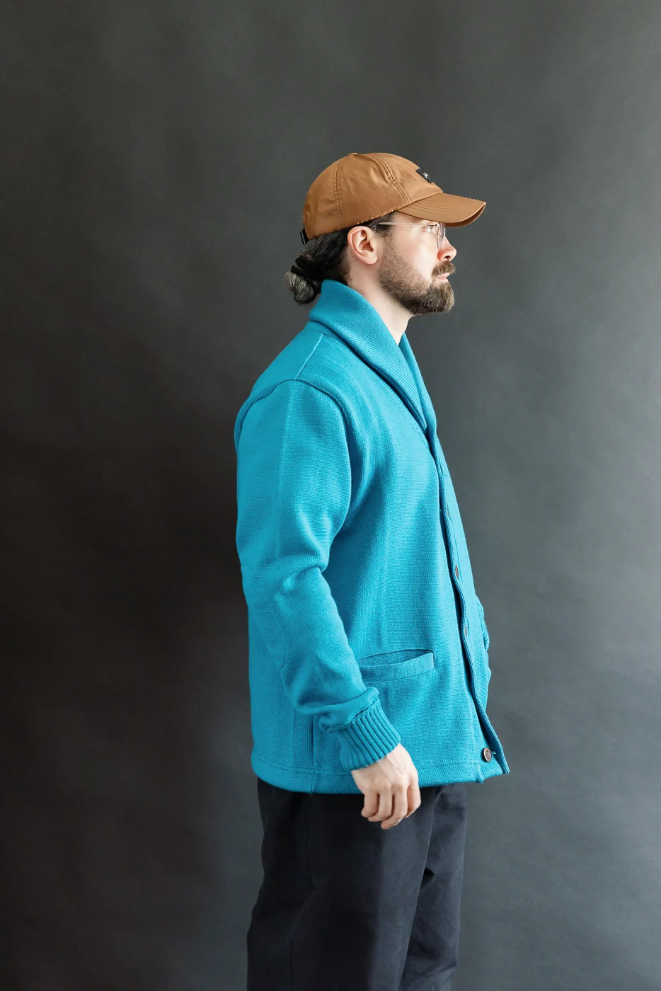 Dant Exclusive Shawl Sweater Coat - Aqua - Image 11