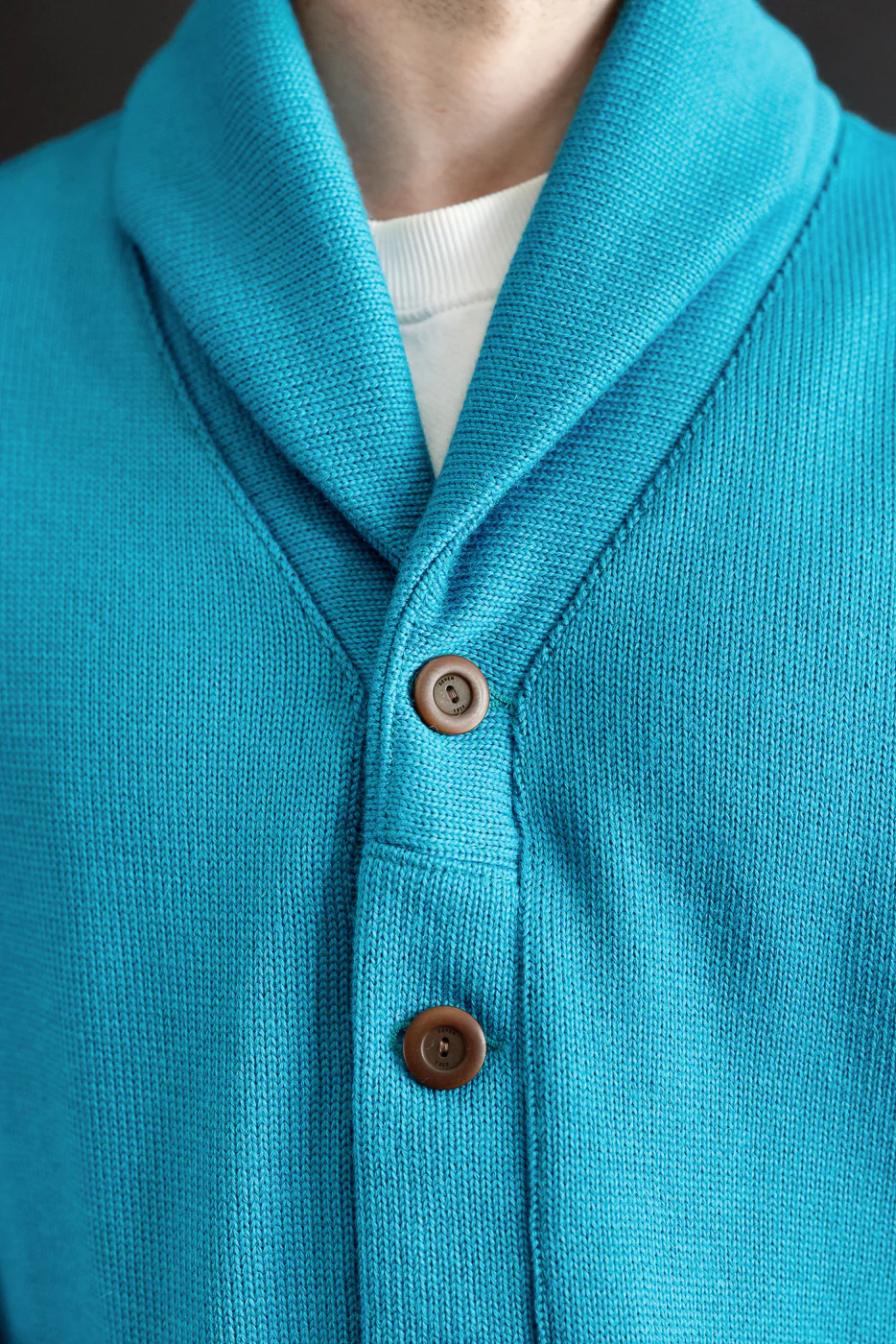 Dant Exclusive Shawl Sweater Coat - Aqua - Image 18