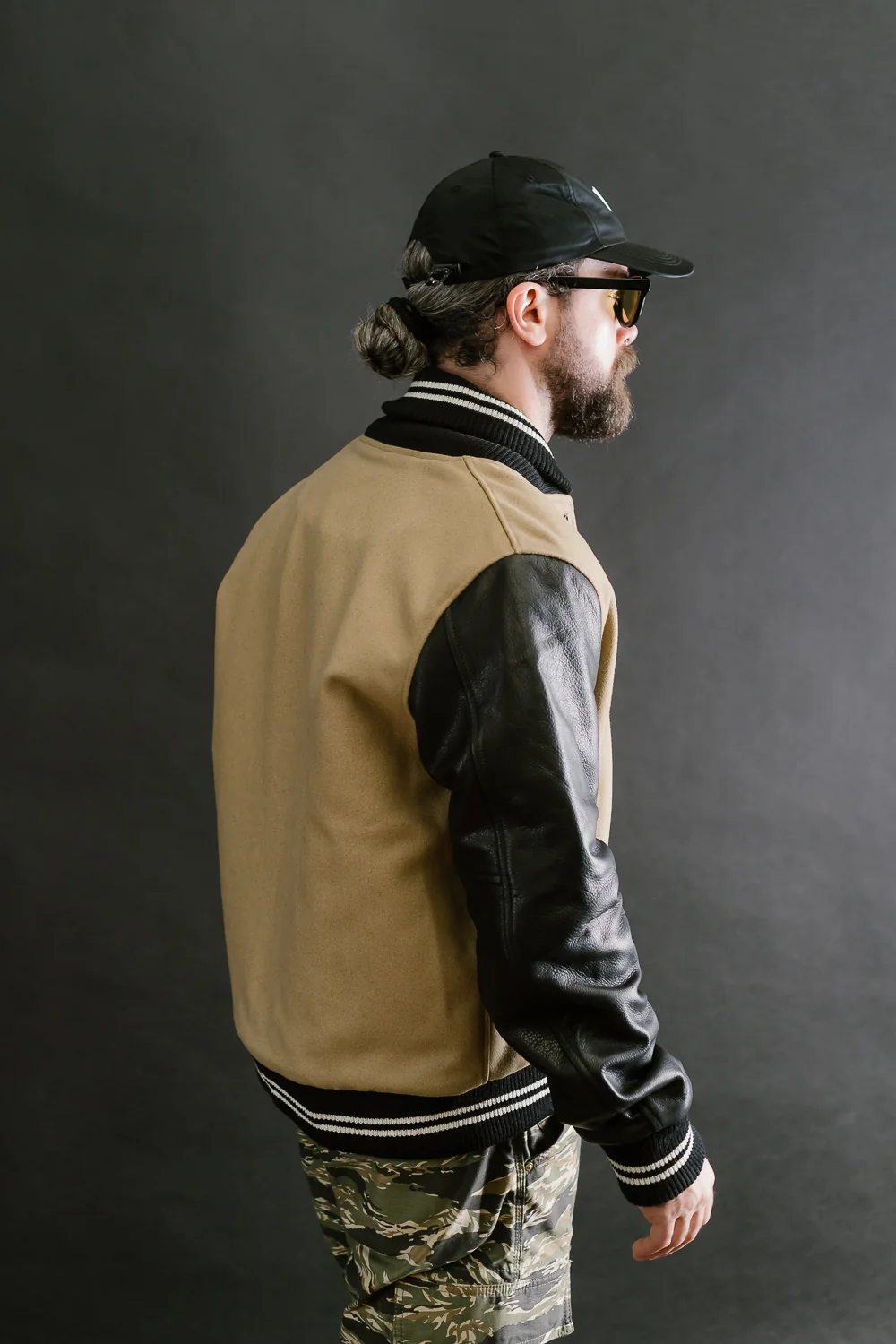 Dant x Dehen - Varsity Jacket - Camel, Black - Image 13