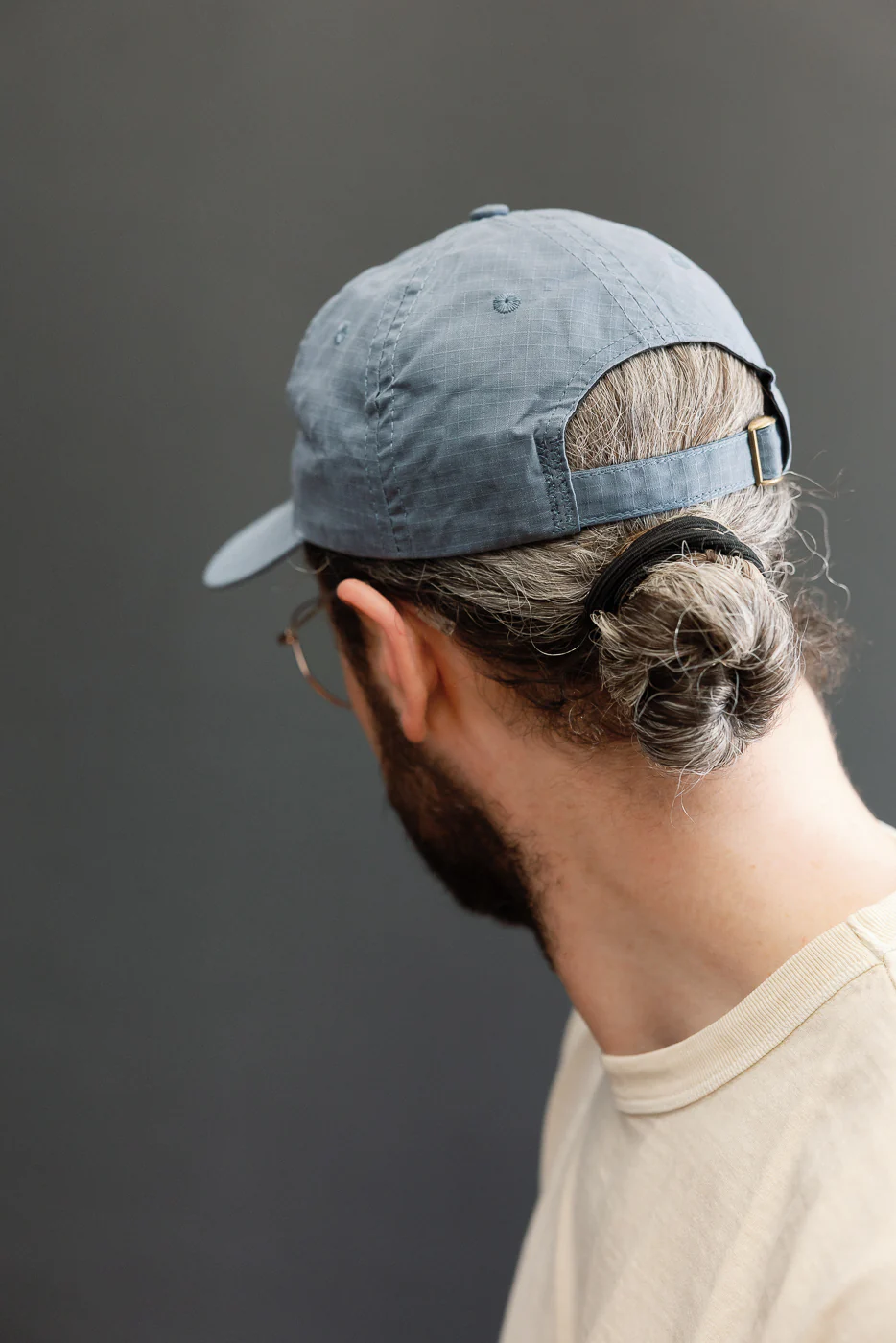 Dry Wax Ripstop Cotton Baseball Hat - Faded Blue - Image 9