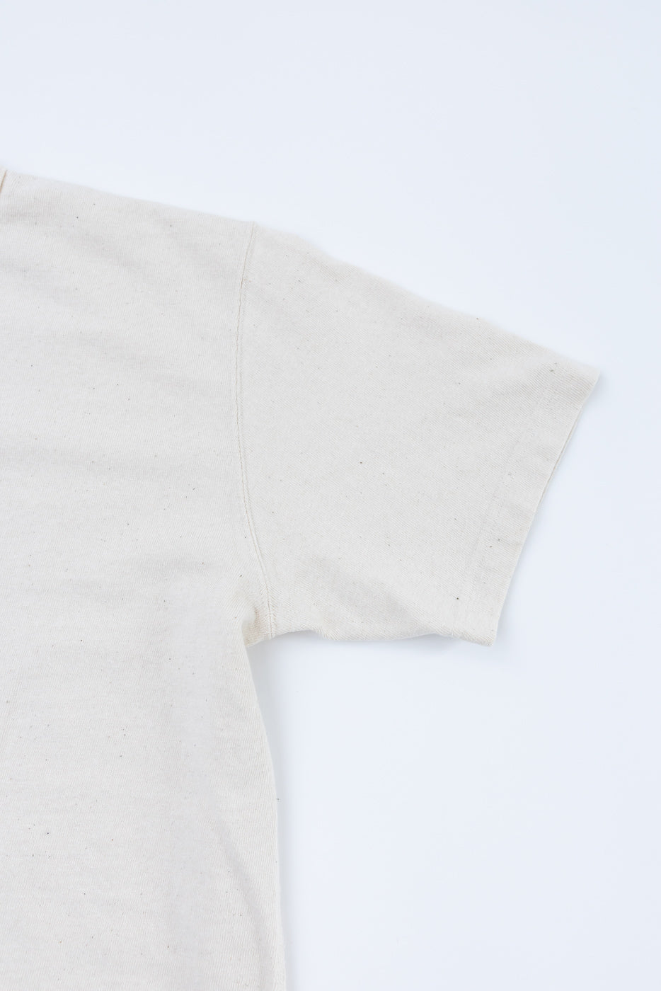 ELS Recycled Cotton Slub Crewneck T-Shirt - Ecru - Image 3
