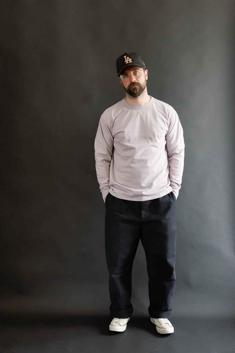 "Fallen Cotton" Midweight Tee Long Sleeve - Lavender - Image 5
