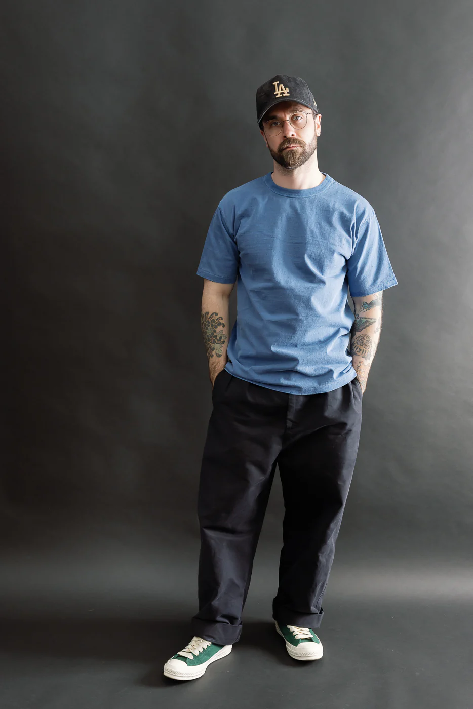 "Fallen Cotton" Midweight Tee Short Sleeve - PD Light Indigo - Image 5