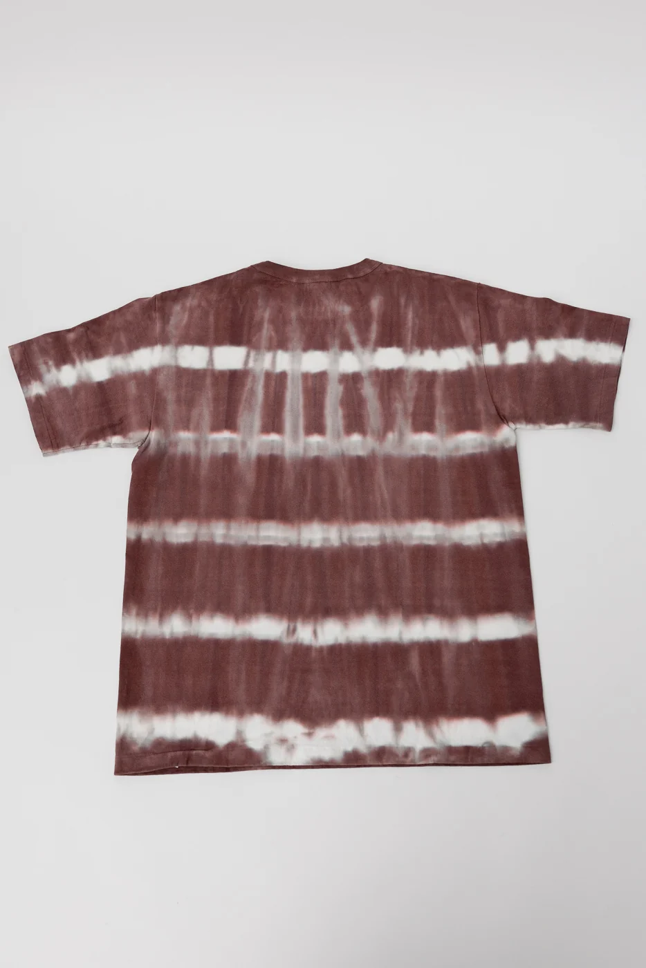 "Fallen Cotton" Midweight Tee Short Sleeve Tie Dye Border - Bordeaux - Image 4