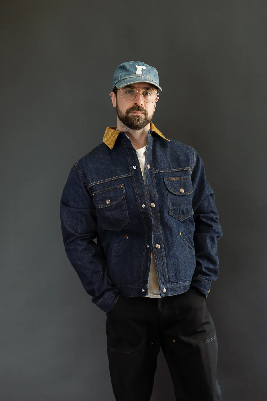 Fargo Quarter Vintage 70s Denim - Indigo, Cognac - Image 11