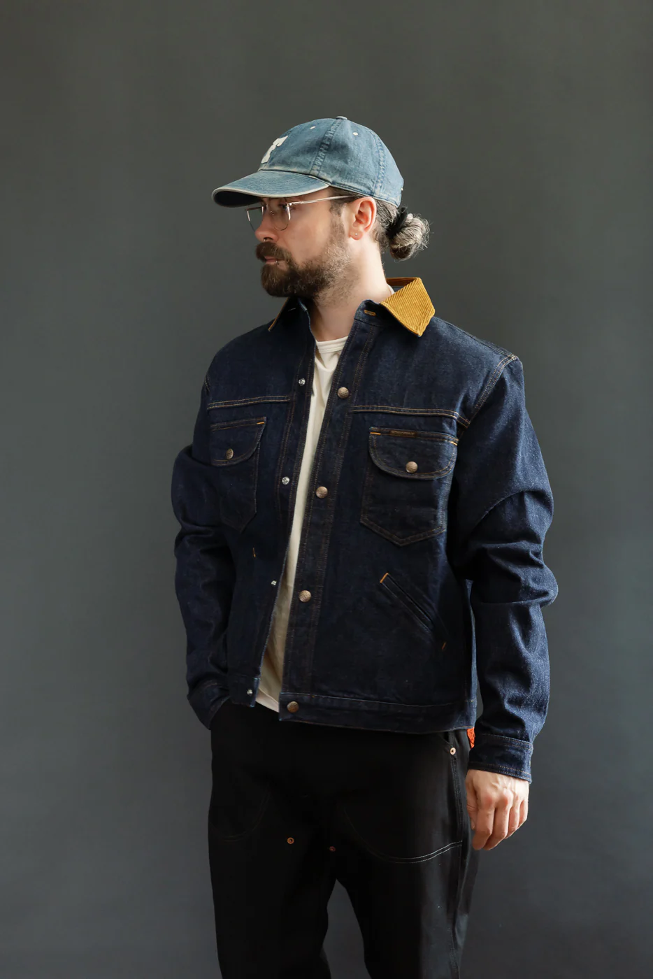 Fargo Quarter Vintage 70s Denim - Indigo, Cognac - Image 16
